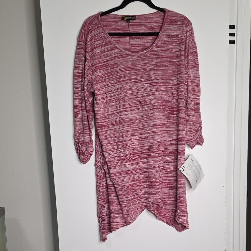 Serena Williams Rose-Marl V-Neck Tunic